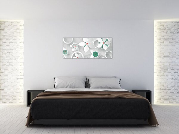 Slika cvjetne apstrakcije (120x50 cm)