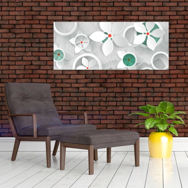 Slika cvjetne apstrakcije (120x50 cm)