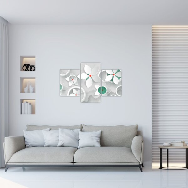 Slika cvjetne apstrakcije (90x60 cm)