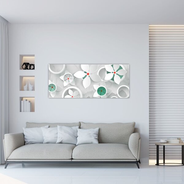 Slika cvjetne apstrakcije (120x50 cm)