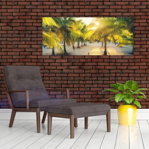 Slika - Žena i palme (120x50 cm)
