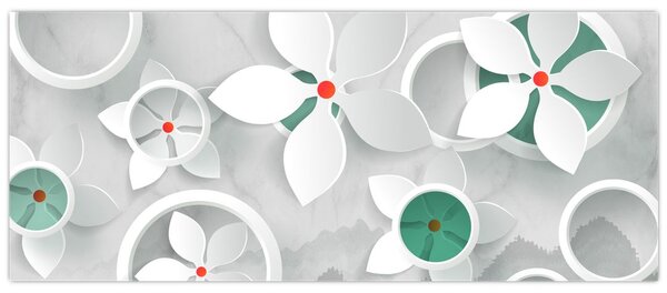 Slika cvjetne apstrakcije (120x50 cm)