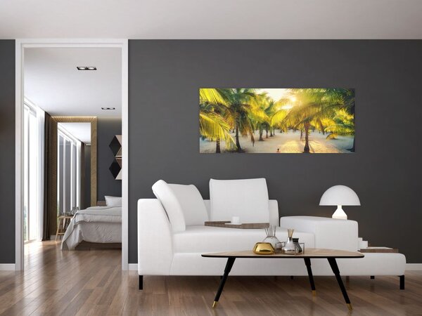 Slika - Žena i palme (120x50 cm)