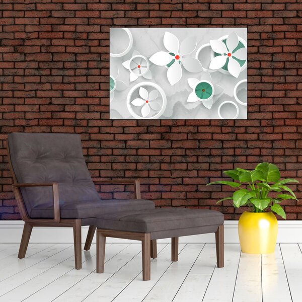 Slika cvjetne apstrakcije (90x60 cm)