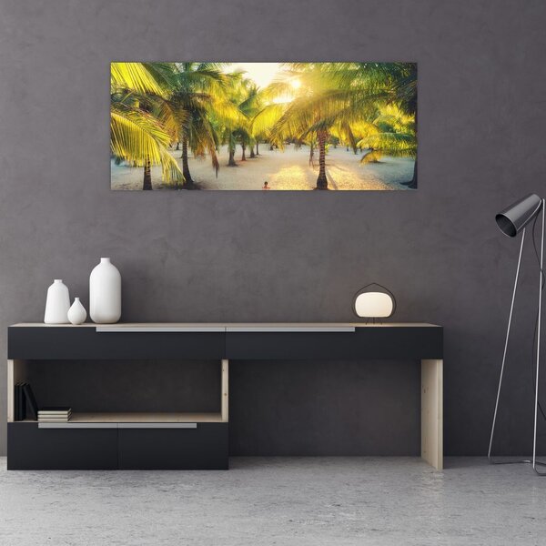 Slika - Žena i palme (120x50 cm)