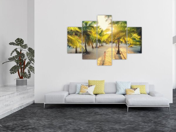 Slika - Žena i palme (150x105 cm)