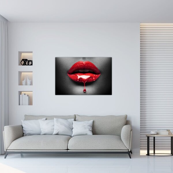 Slika ženskih usana (90x60 cm)