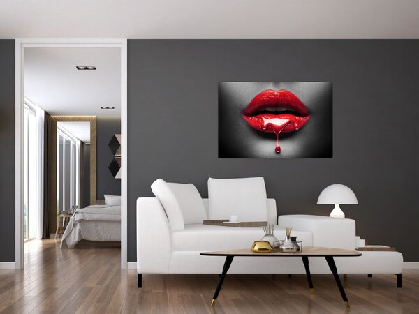 Slika ženskih usana (90x60 cm)