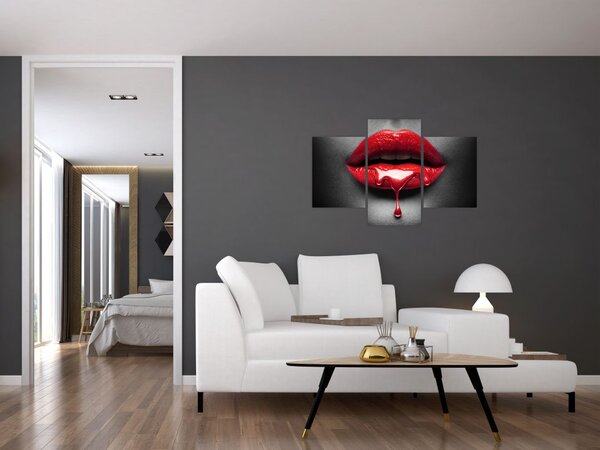 Slika ženskih usana (90x60 cm)