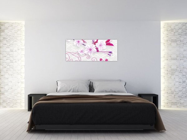 Slika grančice s cvijetovima (120x50 cm)
