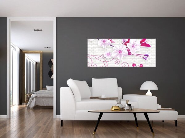 Slika grančice s cvijetovima (120x50 cm)