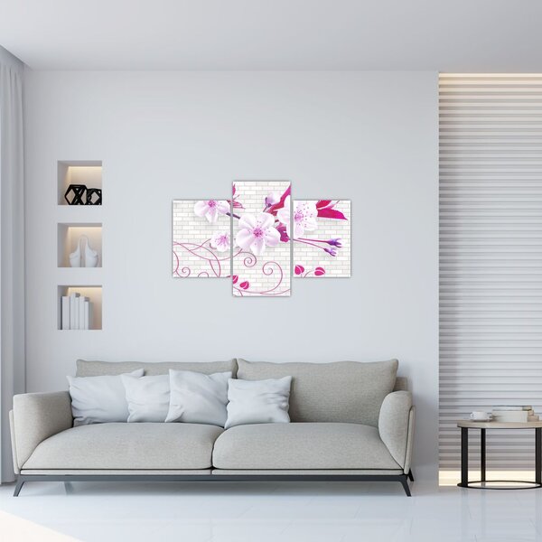 Slika grančice s cvijetovima (90x60 cm)