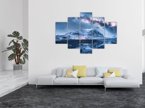 Slika planina sa zvjezdanim nebom (150x105 cm)