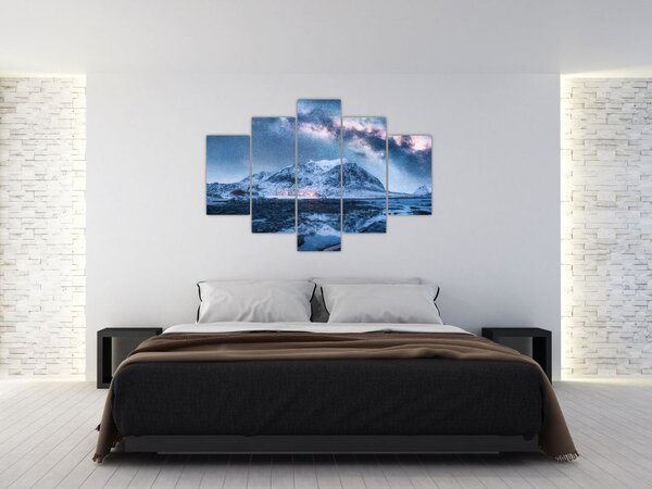 Slika planina sa zvjezdanim nebom (150x105 cm)