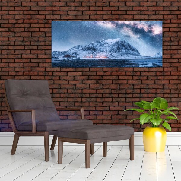 Slika planina sa zvjezdanim nebom (120x50 cm)