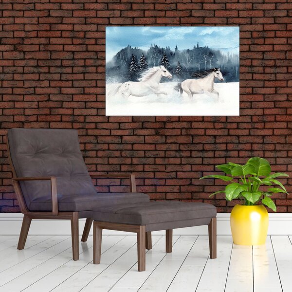 Slika naslikanih konja (90x60 cm)