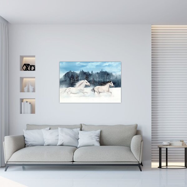 Slika naslikanih konja (90x60 cm)