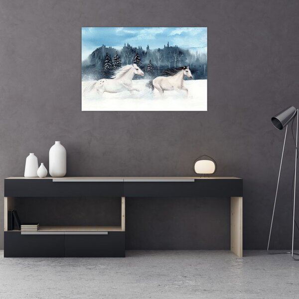 Slika naslikanih konja (90x60 cm)