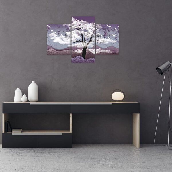Slika - Stablo u oblacima (90x60 cm)
