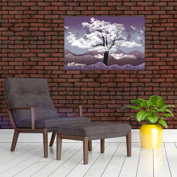 Slika - Stablo u oblacima (90x60 cm)