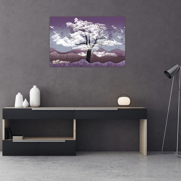 Slika - Stablo u oblacima (90x60 cm)