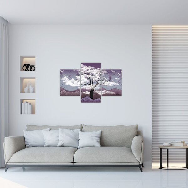Slika - Stablo u oblacima (90x60 cm)