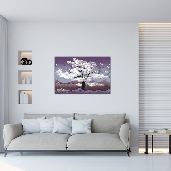 Slika - Stablo u oblacima (90x60 cm)