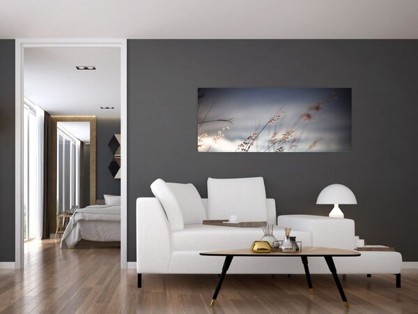 Slika - Livadsko cvijeće uz jezero (120x50 cm)
