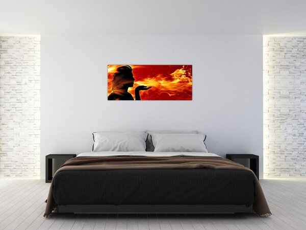 Slika žene s plamenom (120x50 cm)