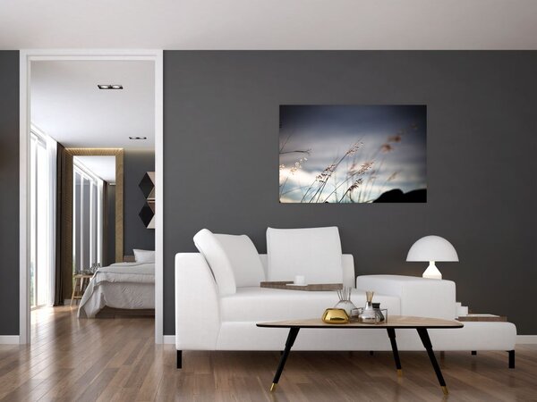 Slika - Livadsko cvijeće uz jezero (90x60 cm)