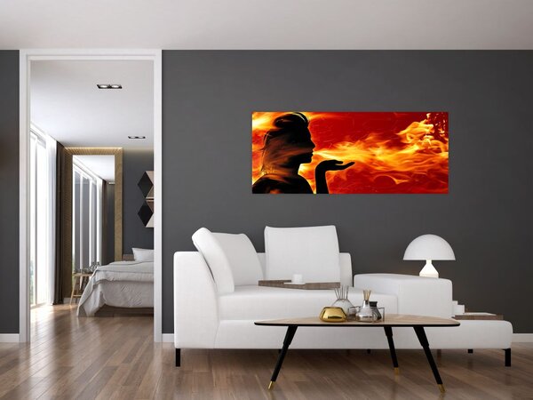 Slika žene s plamenom (120x50 cm)