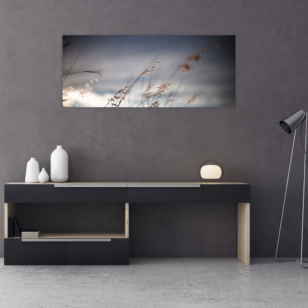 Slika - Livadsko cvijeće uz jezero (120x50 cm)