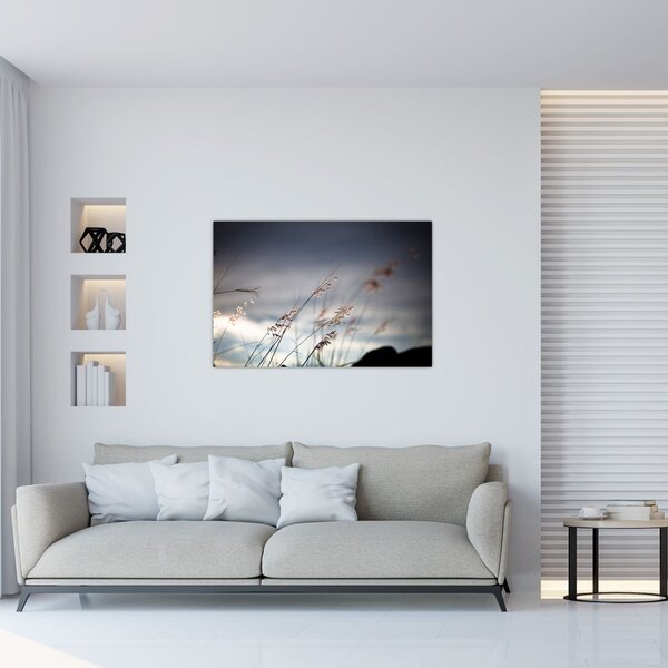 Slika - Livadsko cvijeće uz jezero (90x60 cm)