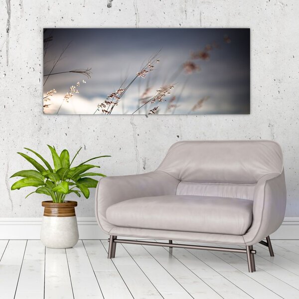 Slika - Livadsko cvijeće uz jezero (120x50 cm)