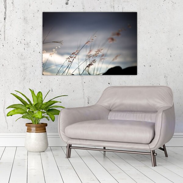 Slika - Livadsko cvijeće uz jezero (90x60 cm)