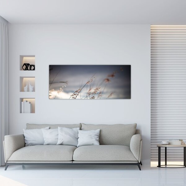 Slika - Livadsko cvijeće uz jezero (120x50 cm)