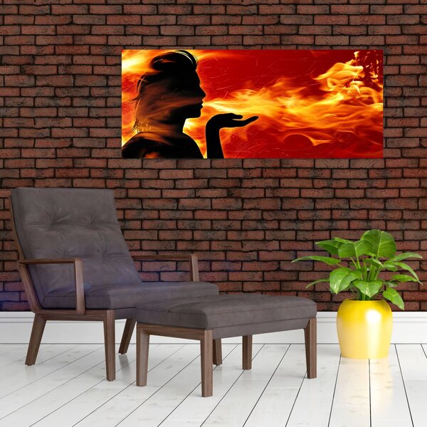 Slika žene s plamenom (120x50 cm)
