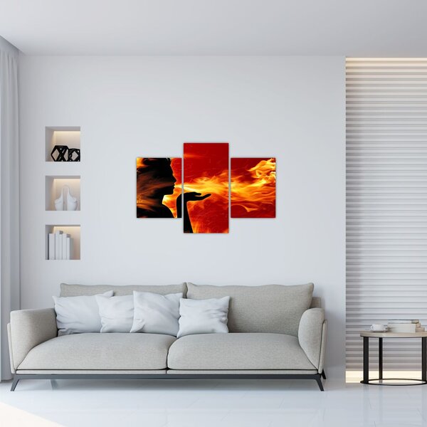 Slika žene s plamenom (90x60 cm)