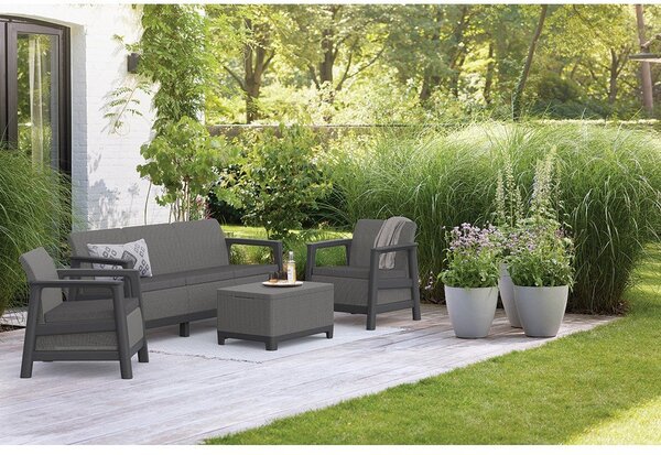 Siva vrtna sofa Scandi Linea – Keter