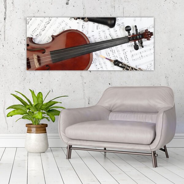 Slika - Glazbeni instrumenti (120x50 cm)
