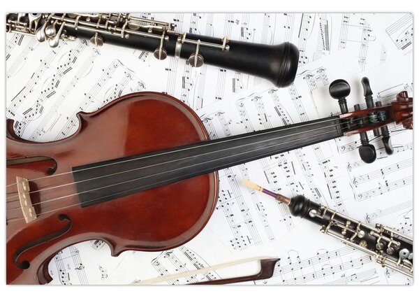 Slika - Glazbeni instrumenti (90x60 cm)