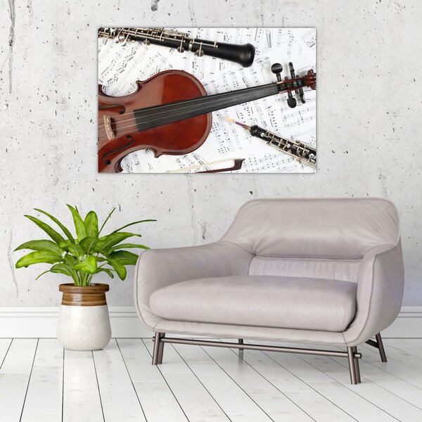 Slika - Glazbeni instrumenti (90x60 cm)