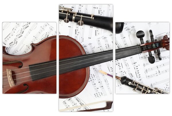 Slika - Glazbeni instrumenti (90x60 cm)