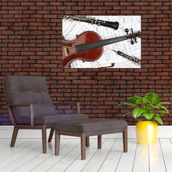 Slika - Glazbeni instrumenti (90x60 cm)