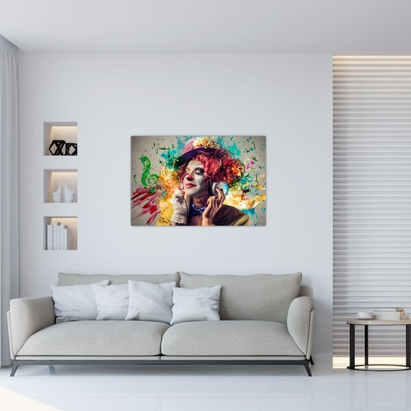 Slika - Umjetnica sa slušalicama (90x60 cm)