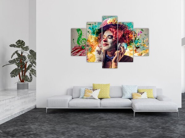 Slika - Umjetnica sa slušalicama (150x105 cm)