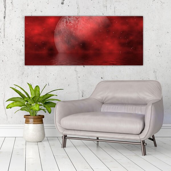 Slika - Mjesec na vodenoj površini (120x50 cm)