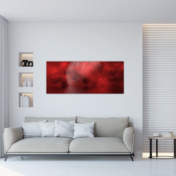 Slika - Mjesec na vodenoj površini (120x50 cm)
