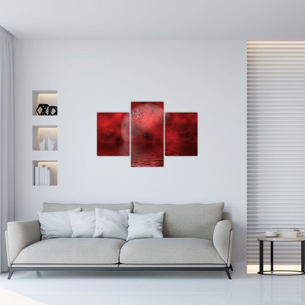 Slika - Mjesec na vodenoj površini (90x60 cm)