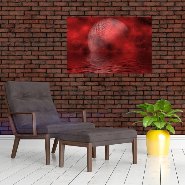 Slika - Mjesec na vodenoj površini (90x60 cm)